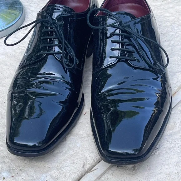 Hugo Boss Black Patent Leather Men's Shoes - Picture 3 of 6